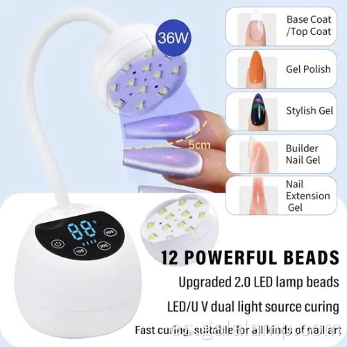 Secador de uñas: lámpara LED UV para esmalte de gel